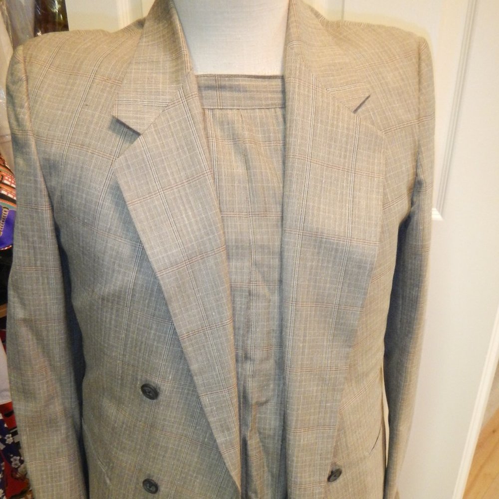 Tan/brown plaid 2 piece suit by Nordstrom
